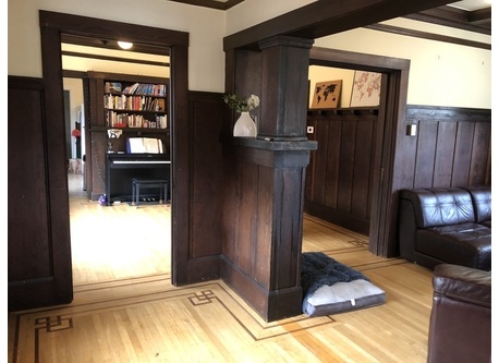 entry way, living room to right
