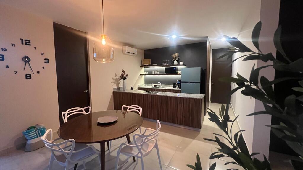 Kitchen and Dinning from the Living Room