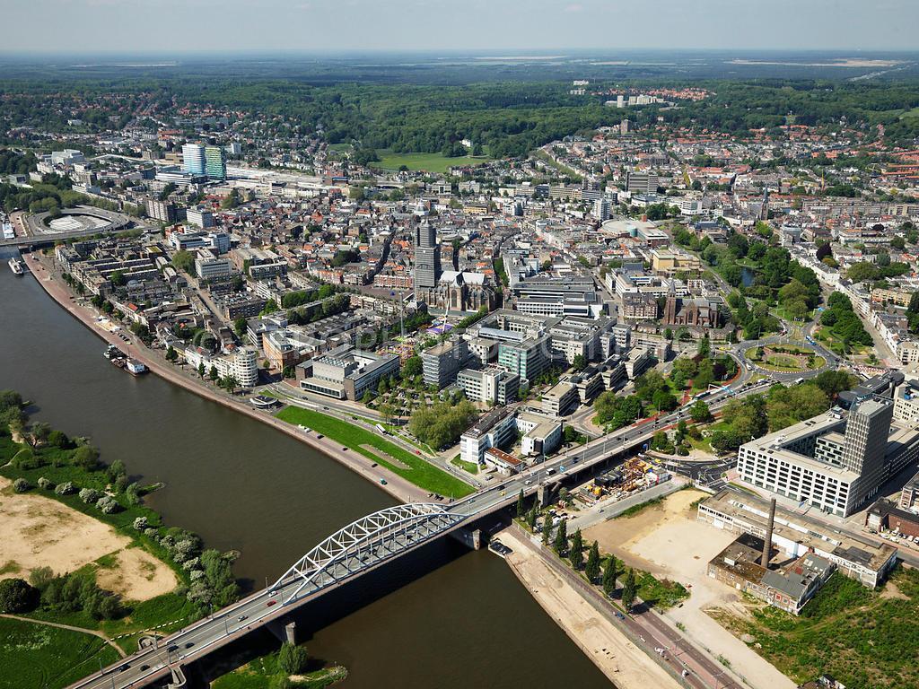 Arnhem, the capital of the province of Gelderland, (150.000 inhabitants) with plenty of green in its surroundings.