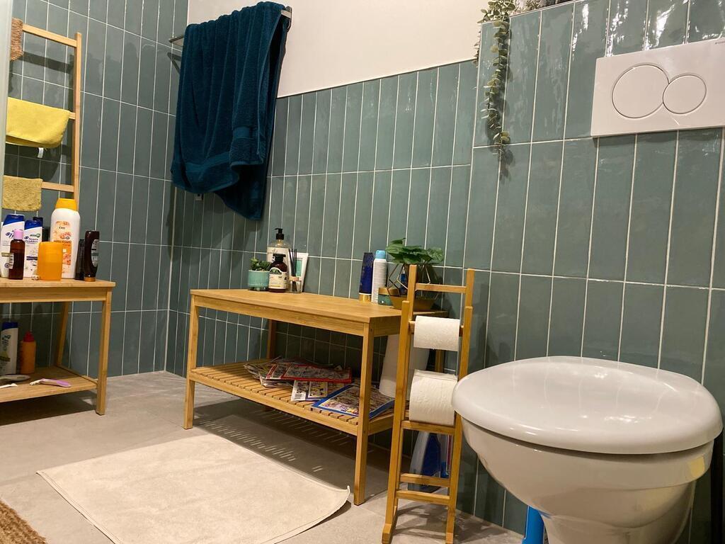 Toilet in the bathroom on the first floor.