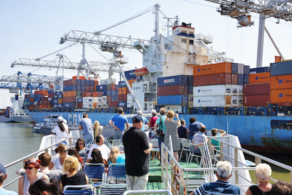 Harbour of Rotterdam, the largest in Europe, open for tourists (12 km)