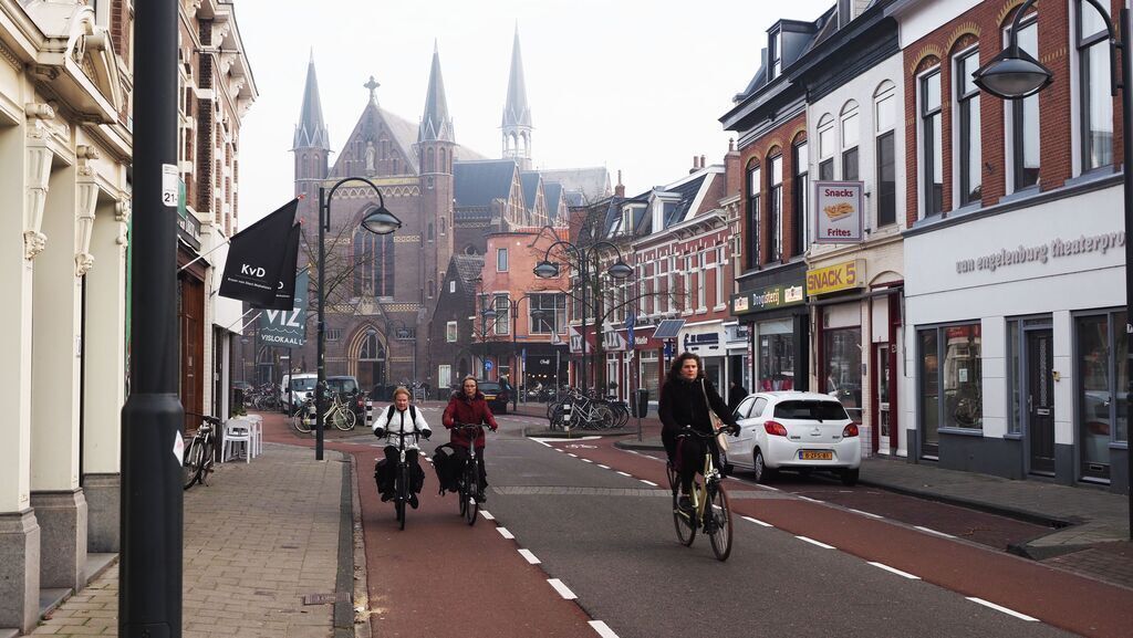 Nice shopping street around the corner of our house