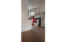 Julie (our daughter 10) in the kitchen, making lunch