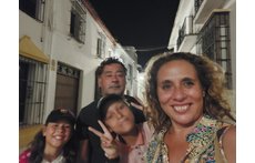 Here we are: Marije (49), Jeroen (58), Jilles (12) and Julie (10)