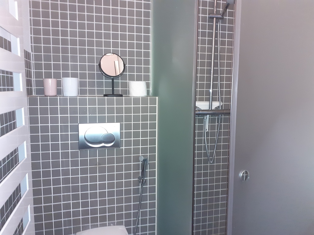 Bathroom with shower and toilet