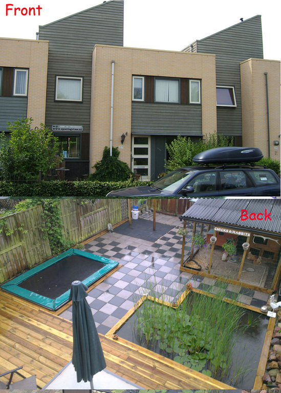 The front and the back of our house.