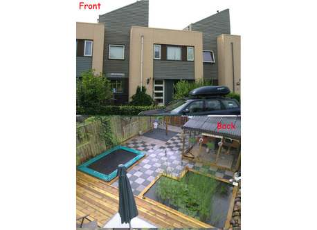 The front and the back of our house.