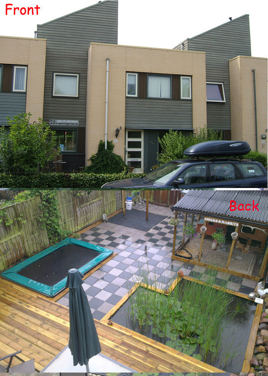 The front and the back of our house.