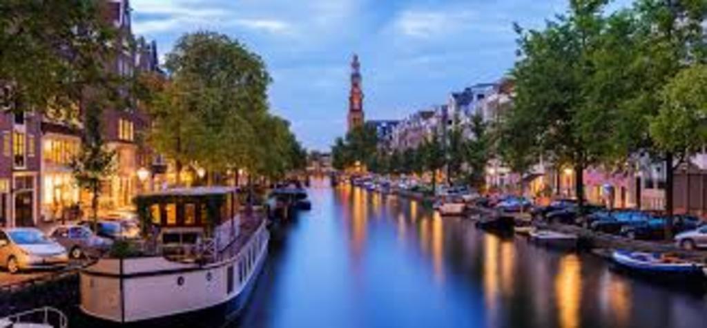 The canals in Amsterdam