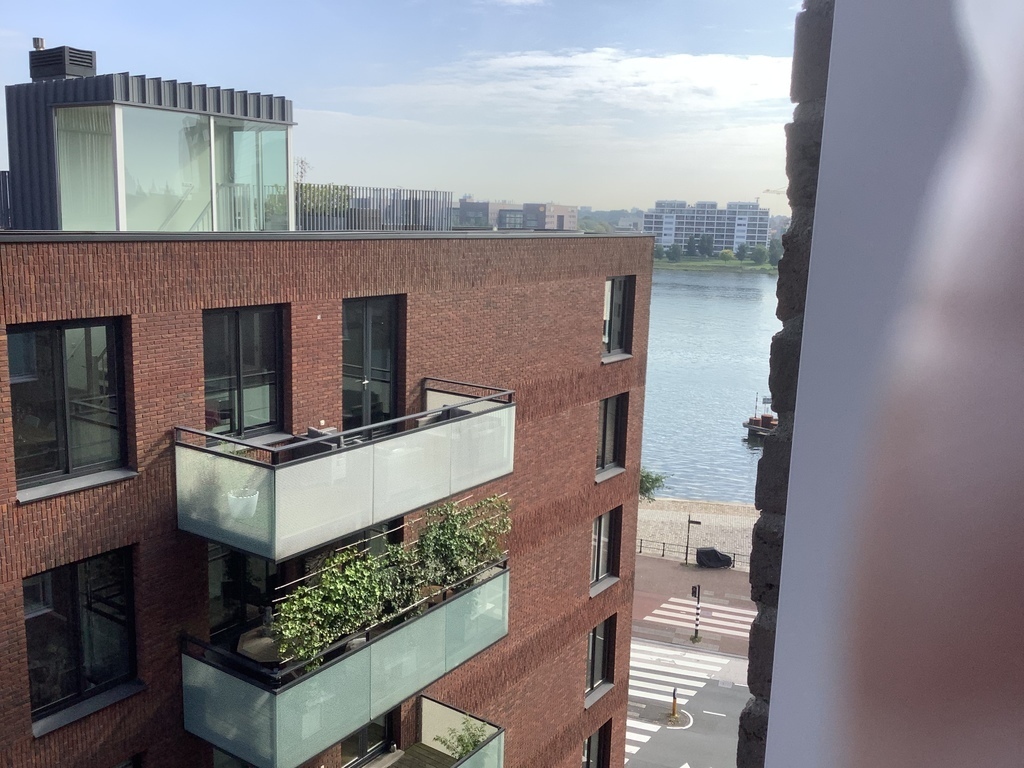 View two bedrooms. On the right river IJ