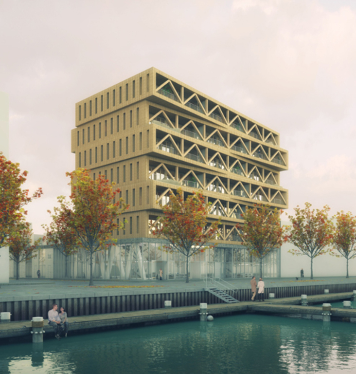 Patch22. One of the highest wooden buildings in Amsterdam.