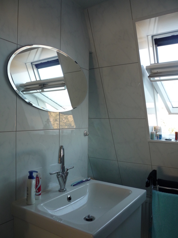 The bathroom with shower. There is a also a seperate toilet upstairs