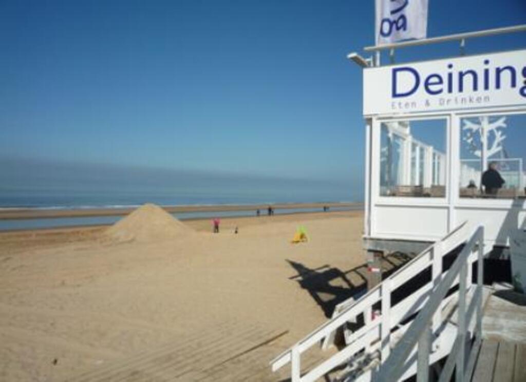 the quiet beach in wintertime