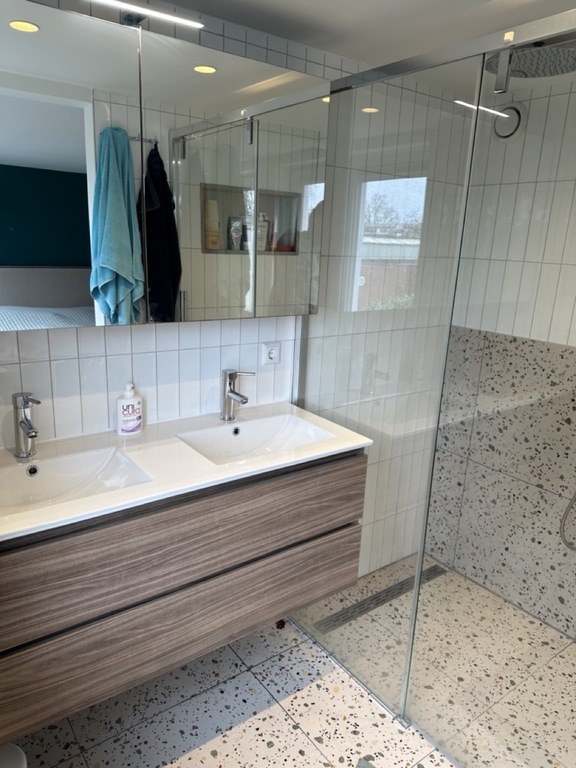 Master bedroom with walk-in closet and separate bathroom 