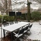 Achtertuin/terras bungalow