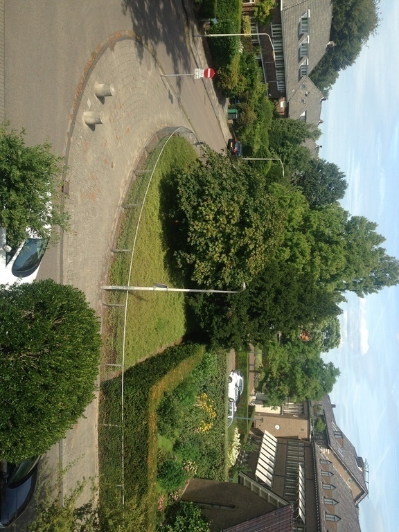 view on the street seen from the second floor