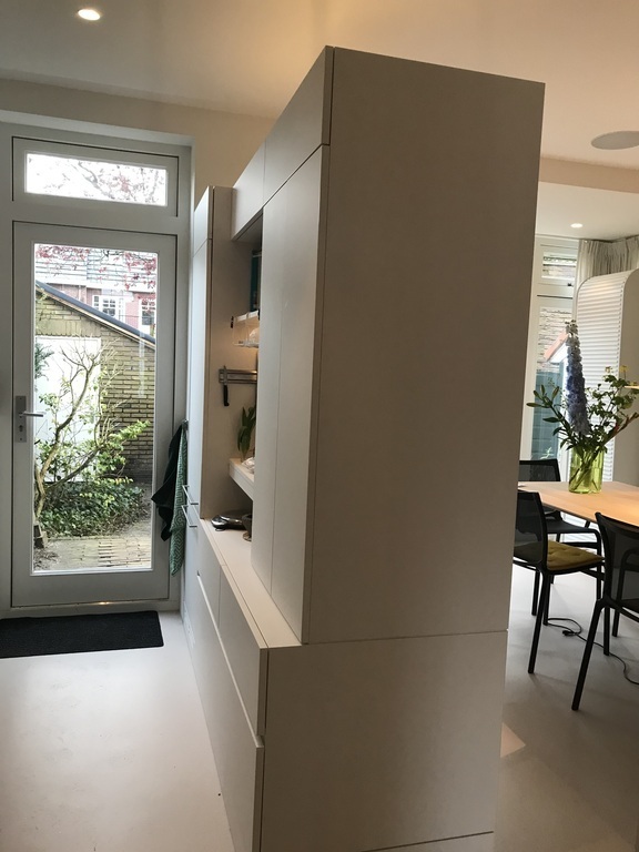 view from kitchen to the living