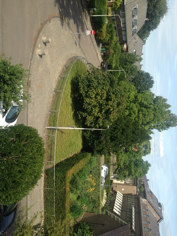 view on the street seen from the second floor