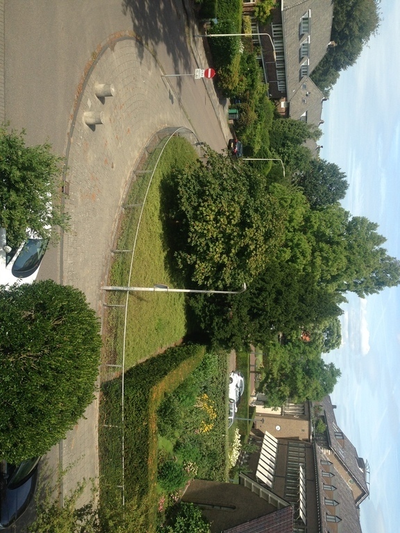 view on the street seen from the second floor