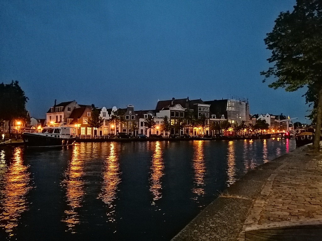 Canal around the corner at night