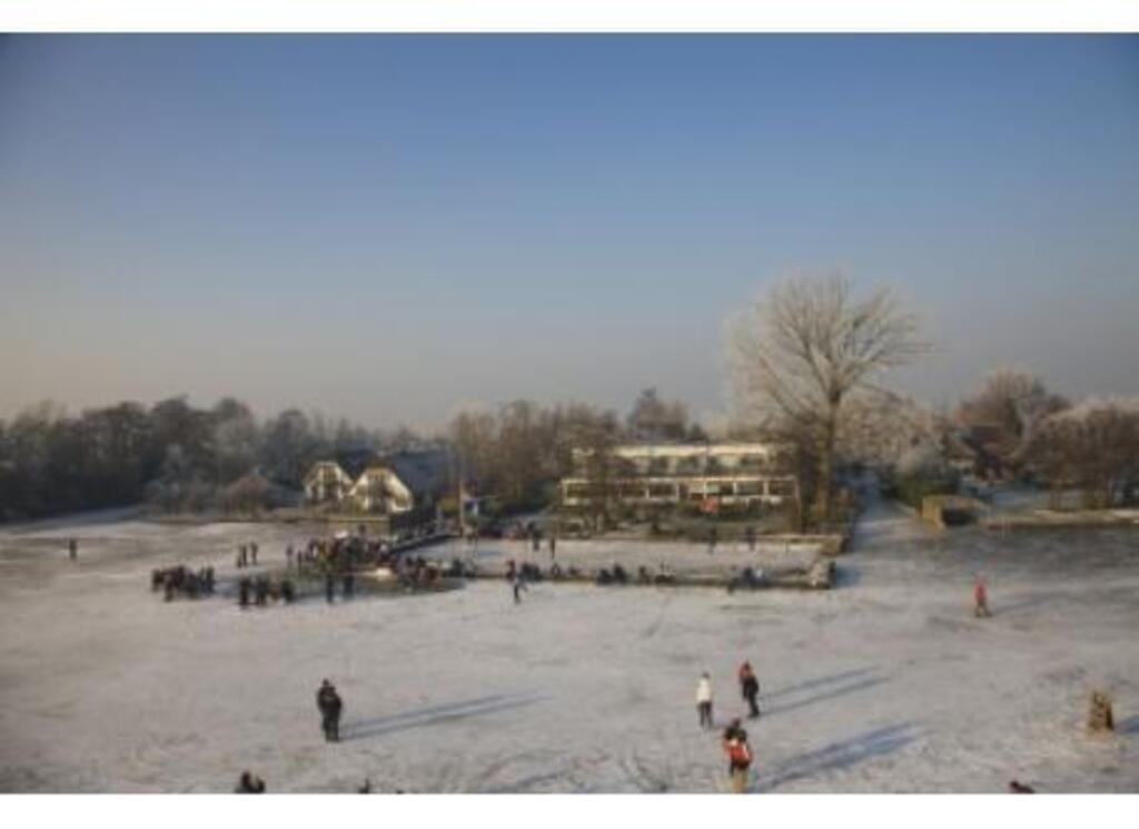 scating on the lake in Nieuwkoop