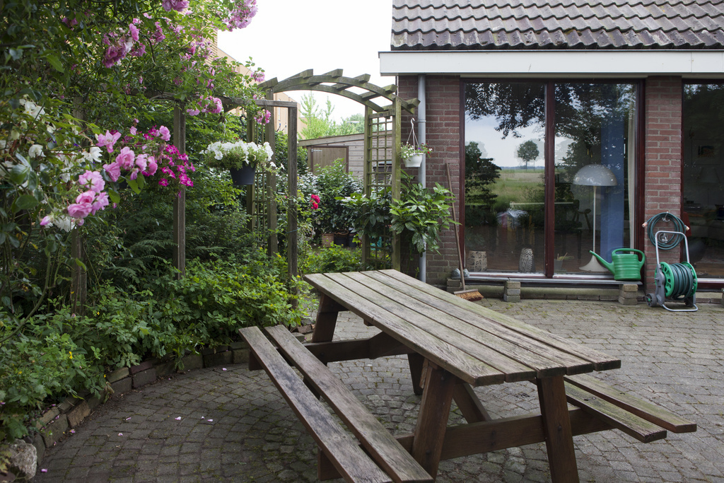 picnic table on the terrace