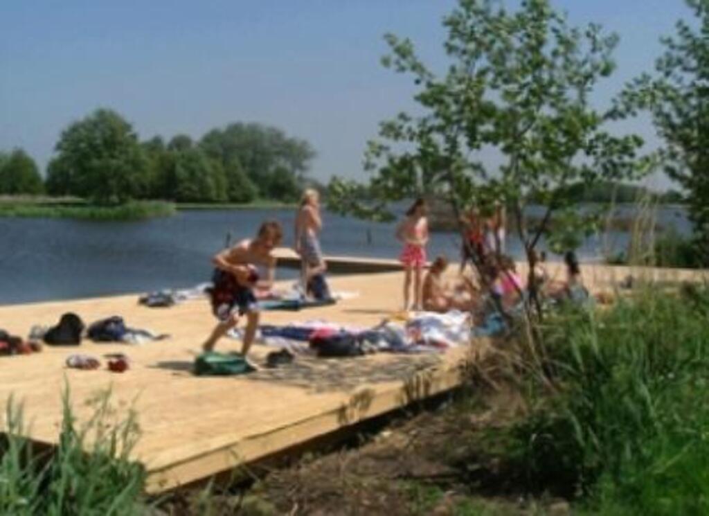 swimming in the lake in Nieuwkoop