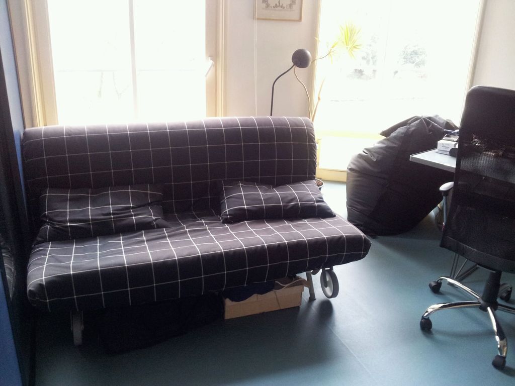 Study with comfortable pull out sofa bed