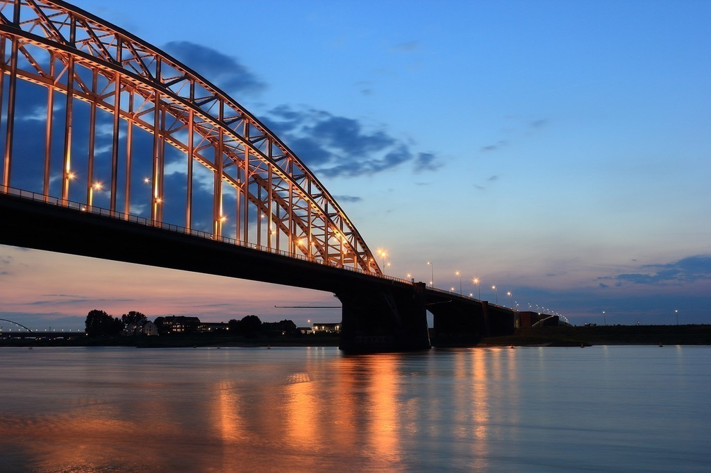 River Waal with little nice beaches (Nijmegen)