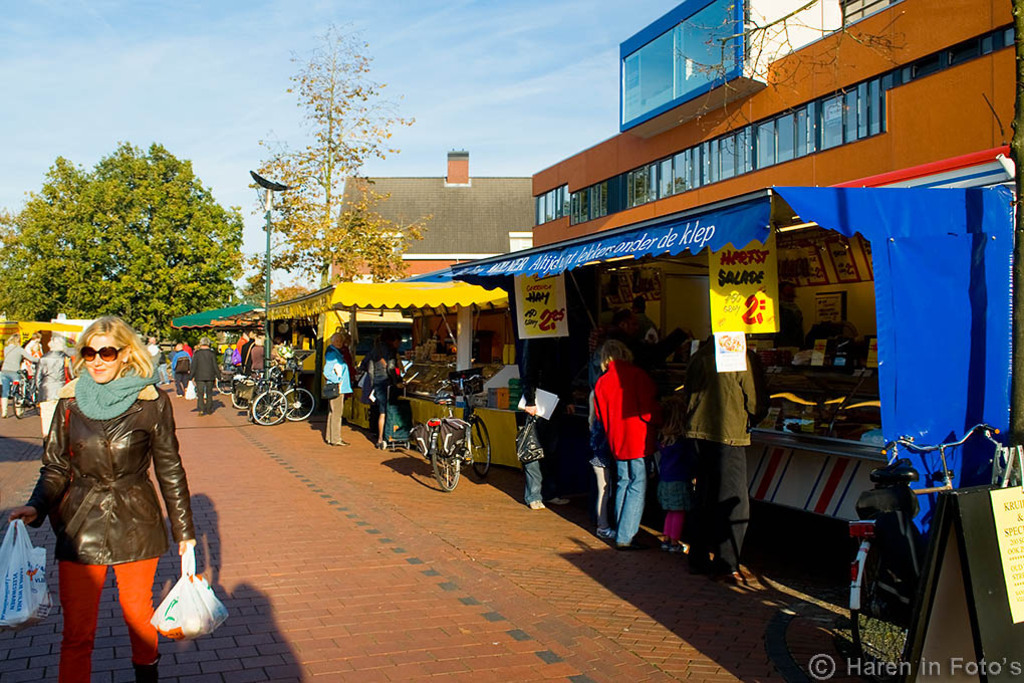 The weekly market in Haren