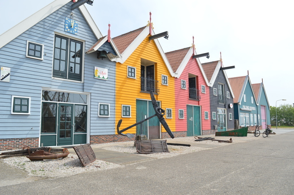 Old wooden houses in Zoutkamp