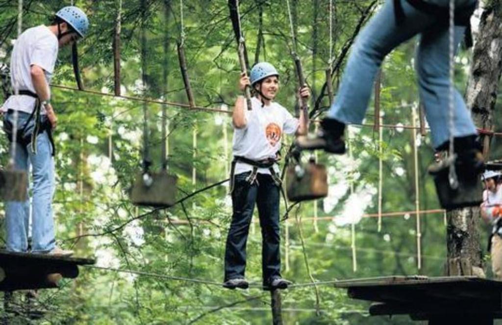 The adventureparc for climbing, bilboarden, flyboarden and waterskiing