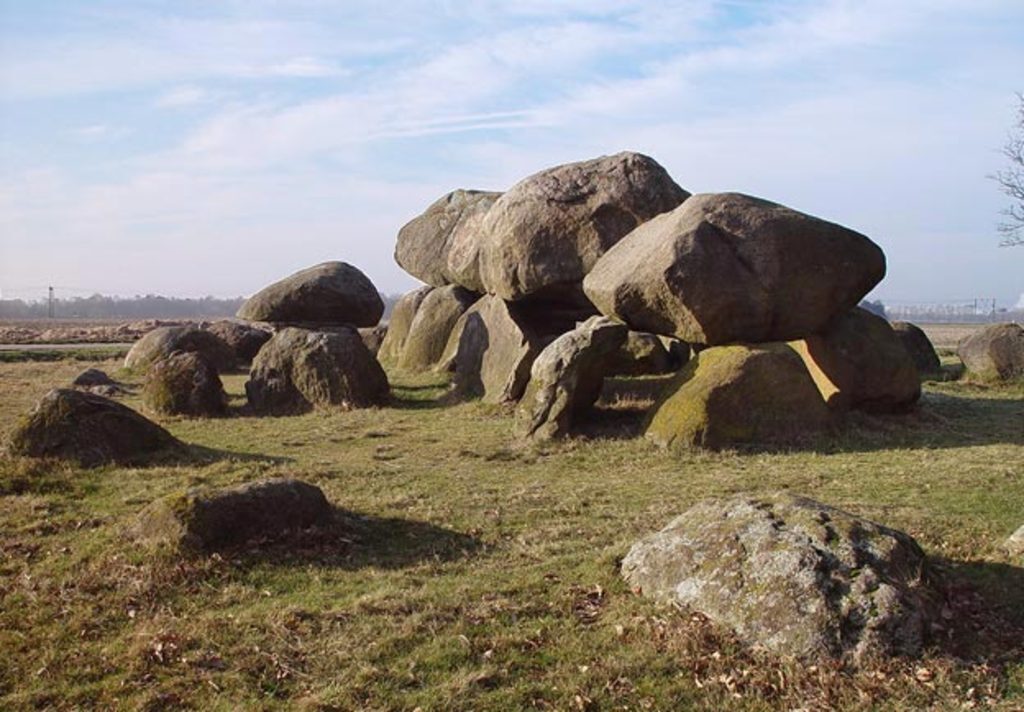 Ancient stones ('Hunnebedden') at UNESCO national parc
