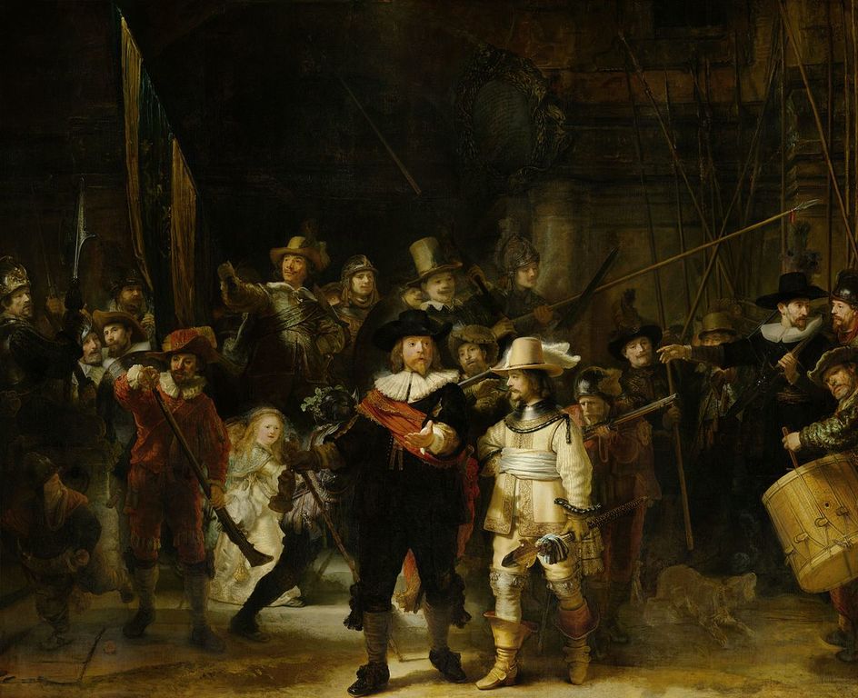 The famous 'Nachtwacht' painting, to be admired in Amsterdam