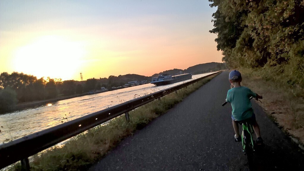 Biking 10 minutes from our house next to the Albertkanaal in Belgium, near Kanne. Beautiful!