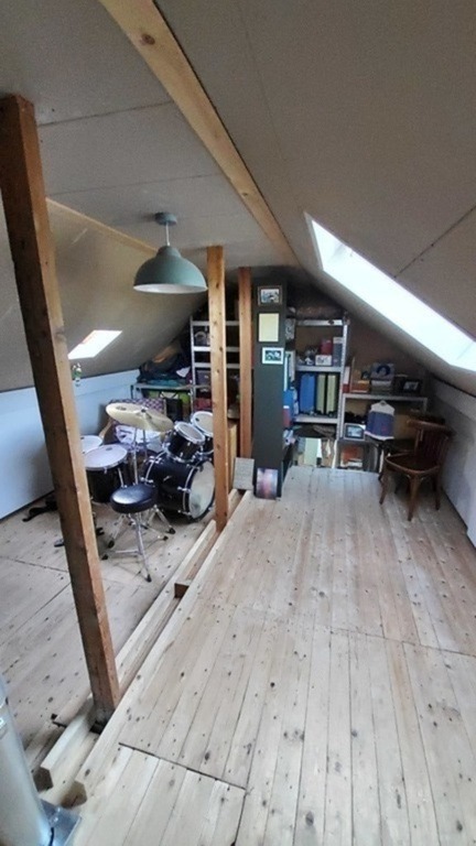Attic with drumkit