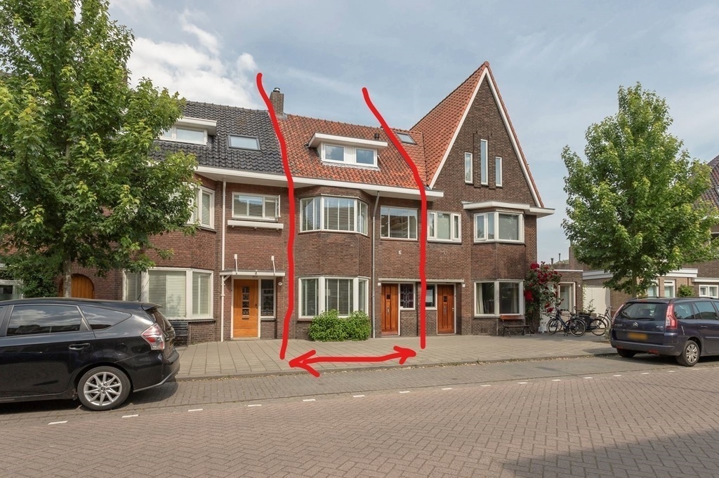 House (between the red lines)