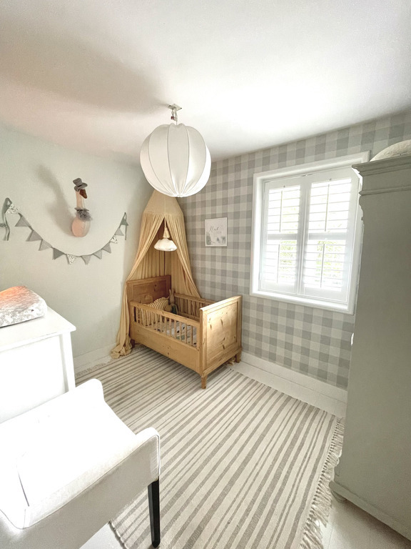 Our son's bedroom. Bed is suitable for 2-7 y/o children.