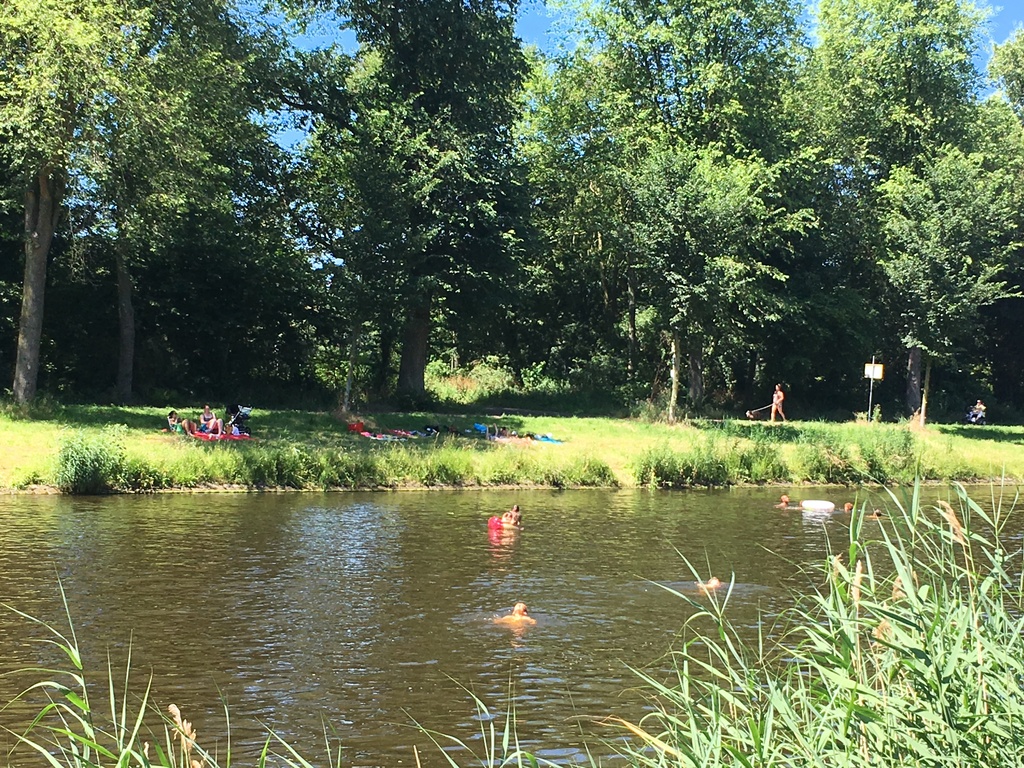 Swimming in the canal in the park (as the locals do...)