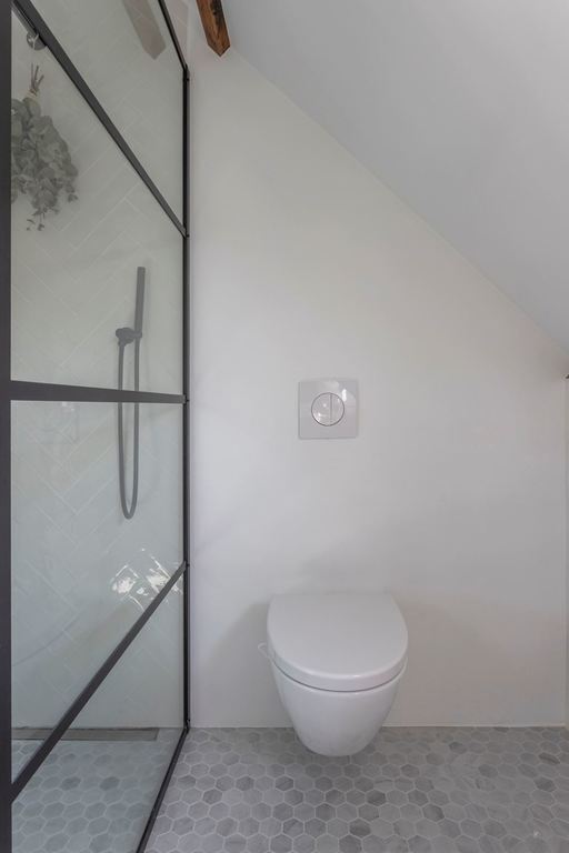 Ensuite bathroom including shower and toilet (attic)