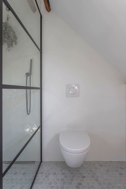Ensuite bathroom including shower and toilet (attic)