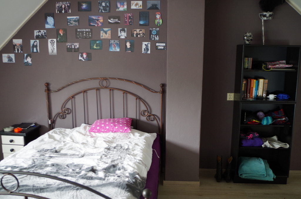 Bedroom in the attic with 140x200 bed
