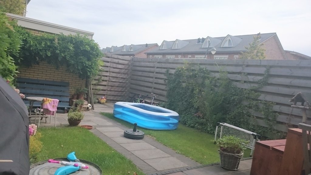 Our garden (opens onto a private (gated) car park for residents only (8 houses).