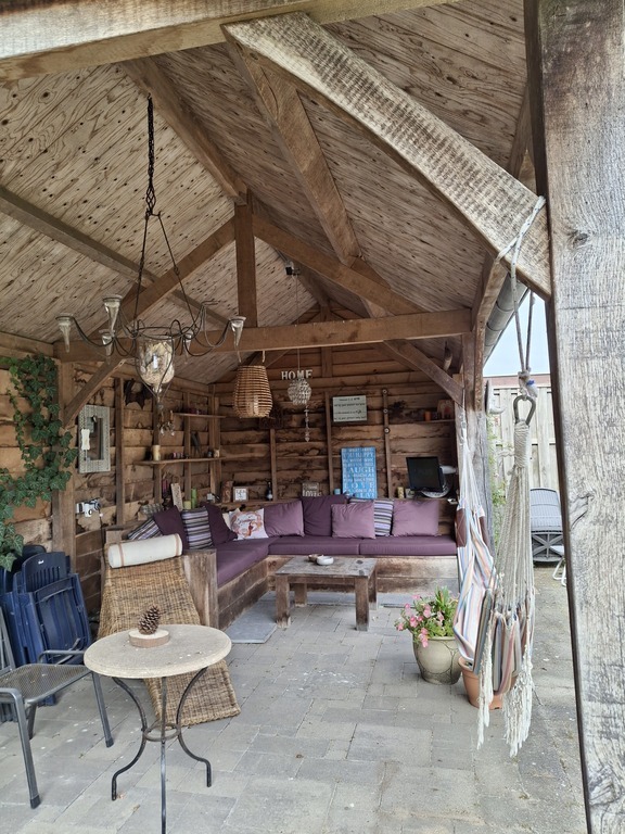 Covering in the backyard