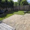 Tuin met trampoline