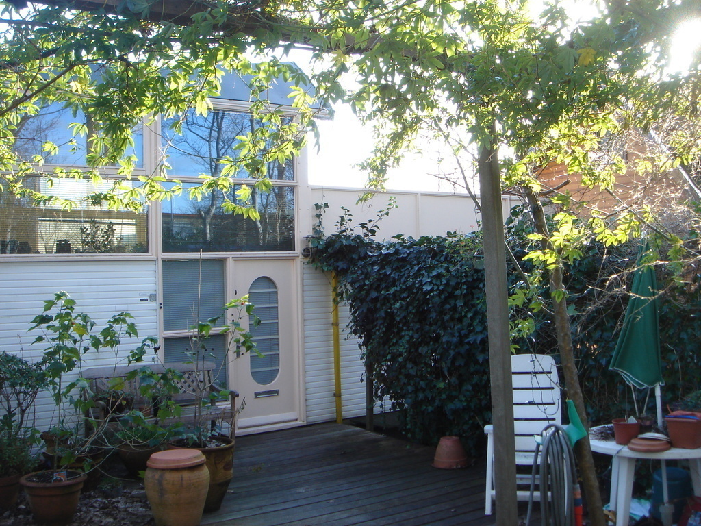 the entrance and the deck