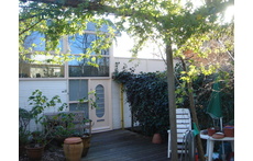 the entrance and the deck