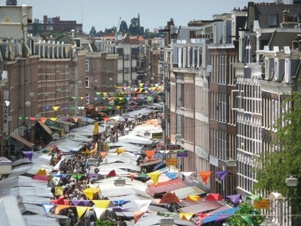 Albert Cuyp Market, 6 days a week, 2 minute walk.