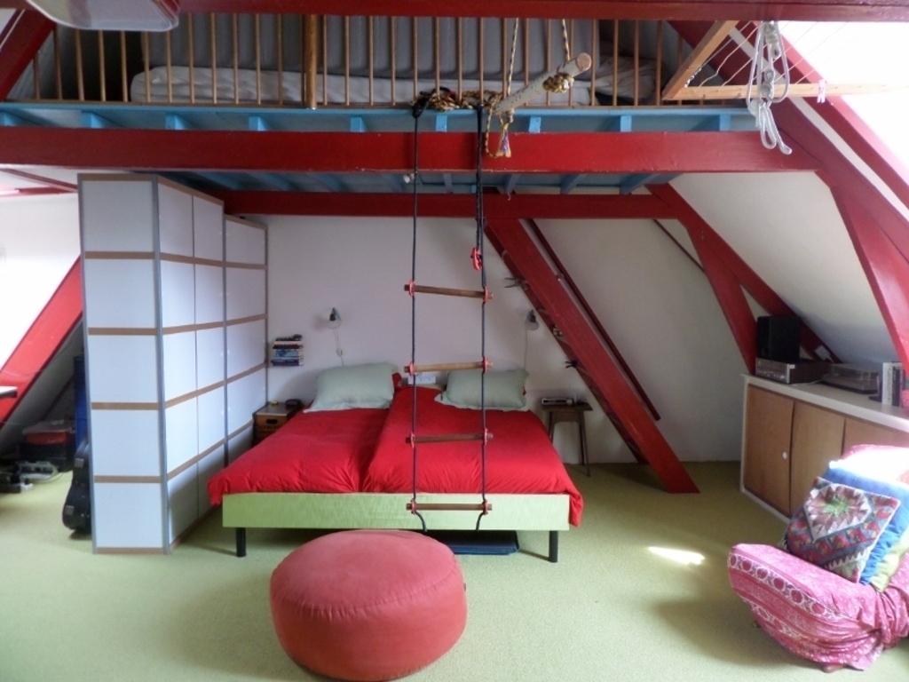 Master bedroom in the attic