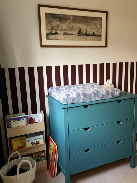 Baby room with changing mat